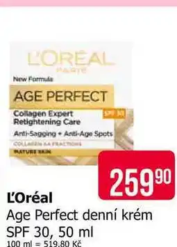 Teta L'Oréal Age Perfect denní krém SPF 30, 50 ml nabídka