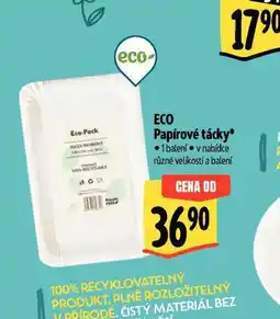 Albert Eco papírové tácky nabídka