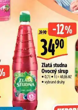 Albert Zlatá studna ovocný sirup nabídka