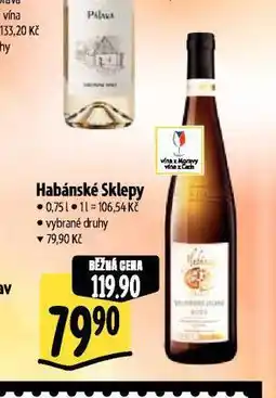 Albert Habánské sklepy nabídka