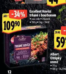 Albert Exc hovězí trhané s bourbonem nabídka