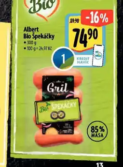 Albert Bio špekáčky nabídka