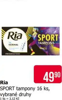 Teta Ria SPORT tampony 16 ks, vybrané druhy nabídka