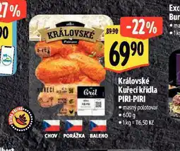 Albert Královské kuřecí křídla piri-piri nabídka