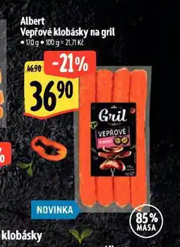 Albert Vepřové klobásky na gril nabídka