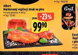 Albert Marinovaný vepřový steak na pivu nabídka