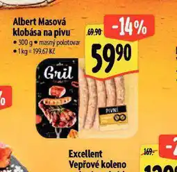 Albert Masová klobása na pivu nabídka