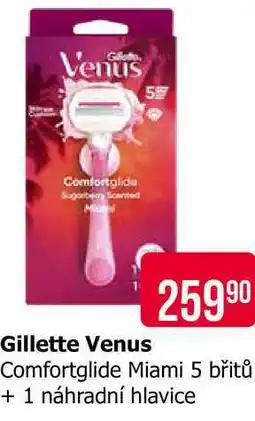 Teta Gillette Venus Comfortglide Miami 5 břitů + 1 náhradní hlavice nabídka