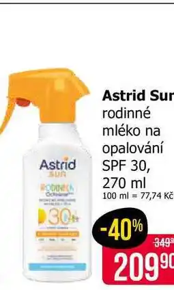 Teta Astrid Sur rodinné mléko na opalování SPF 30, 270 ml nabídka