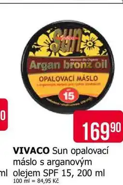 Teta VIVACO Sun opalovací máslo s arganovým olejem SPF 15, 200 ml nabídka