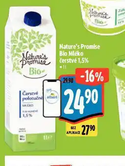 Albert Bio mléko čerstvé 1,5% nabídka