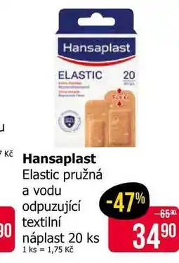 Teta Hansaplast Elastic pružná a vodu odpuzující textilní náplast 20 ks nabídka