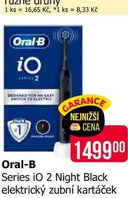 Teta Oral-B Series iO 2 Night Black elektrický zubní kartáček nabídka