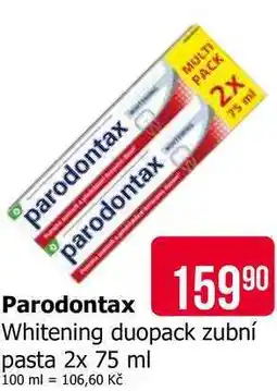 Teta Parodontax Whitening duopack zubní pasta 2x 75 ml nabídka