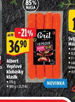 Albert Vepřové klobásky klasik nabídka