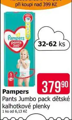 Teta Pampers pants Jumbo pack dětské kalhotkové plenky nabídka