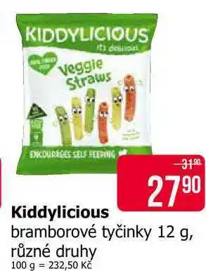 Teta Kiddylicious bramborové tyčinky 12 g, různé druhy nabídka