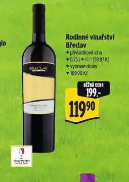 Albert Rodinné vinařaství břeclav nabídka