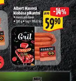 Albert Masová klobása pikantní nabídka