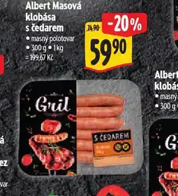 Albert Masová klobása s čedarem nabídka