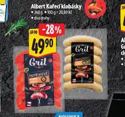 Albert Kuřecí klobásky nabídka