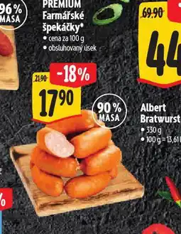 Albert Premium farmářské špekáčky nabídka