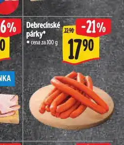 Albert Debrecínsé párky nabídka