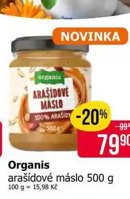Teta Organis arašídové máslo 500 g nabídka