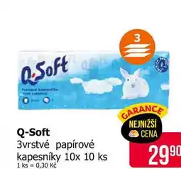 Teta Q-Soft 3vrstvé papírové kapesníky 10x 10 ks nabídka