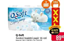Teta Q-Soft 3vrstvý toaletní papír 16 rolí nabídka