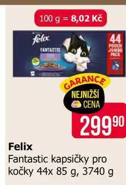 Teta felix Fantastic kapsičky pro kočky 44x 85 g, 3740 g nabídka