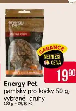 Teta Energy Pet pamlsky pro kočky 50 g, vybrané druhy nabídka