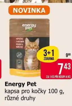 Teta Energy Pet kapsa pro kočky 100 g, různé druhy nabídka