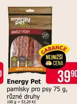 Teta Energy Pet pamlsky pro psy 75 g, různé druhy nabídka