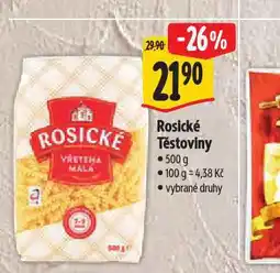 Albert Rosické těstoviny nabídka