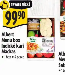 Albert Menu box indické kari madras nabídka