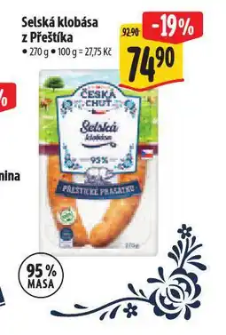 Albert Selská klobása z přeštíka nabídka