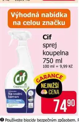 Cif sprej koupelna 750 ml