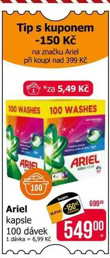 Teta Ariel gelové kapsle 100 dávek, vybrané druhy nabídka