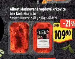 Albert Marinovaná vepřová krkovice bez kosti gurmán nabídka