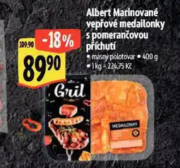 Albert Marinované vepřové medailonky s pomerančovou příchutí nabídka