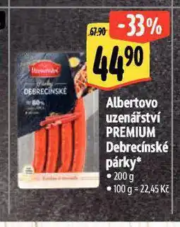 Albert Debrecínské párky nabídka