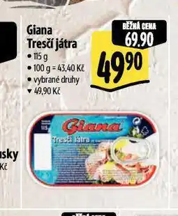 Albert Giana tresčí játra nabídka