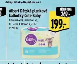 Albert Cute baby dětské plenky nabídka