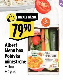 Albert Menu box polévka minestrone nabídka