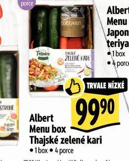 Albert Menu box thajské zelené kari nabídka