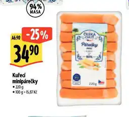 Albert Kuřecí minipárečky nabídka