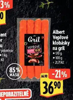Albert Vepřové klobásky na gril nabídka