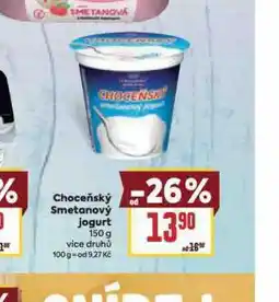 Billa Choceňský smetanový jogurt nabídka