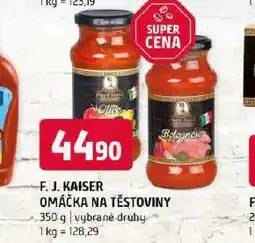 Terno Franz josef omáčka na těstoviny nabídka